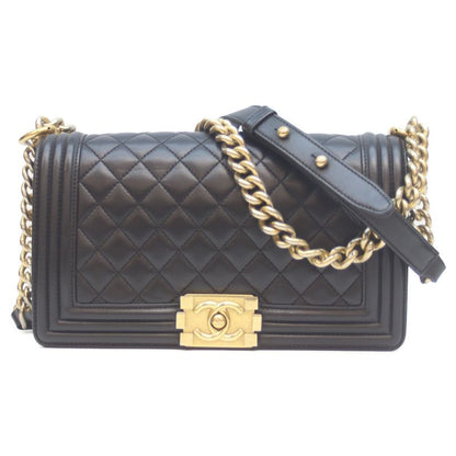 Chanel No 23 Black Lambskin Ghardware Boy Chanel Shoulder Bag Handbag Chain