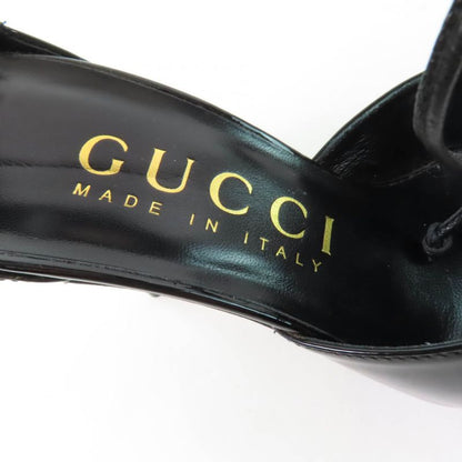 Gucci 721045 Pointed Toe Patent Leather Pumps Black 36 With Box And Storage Bag