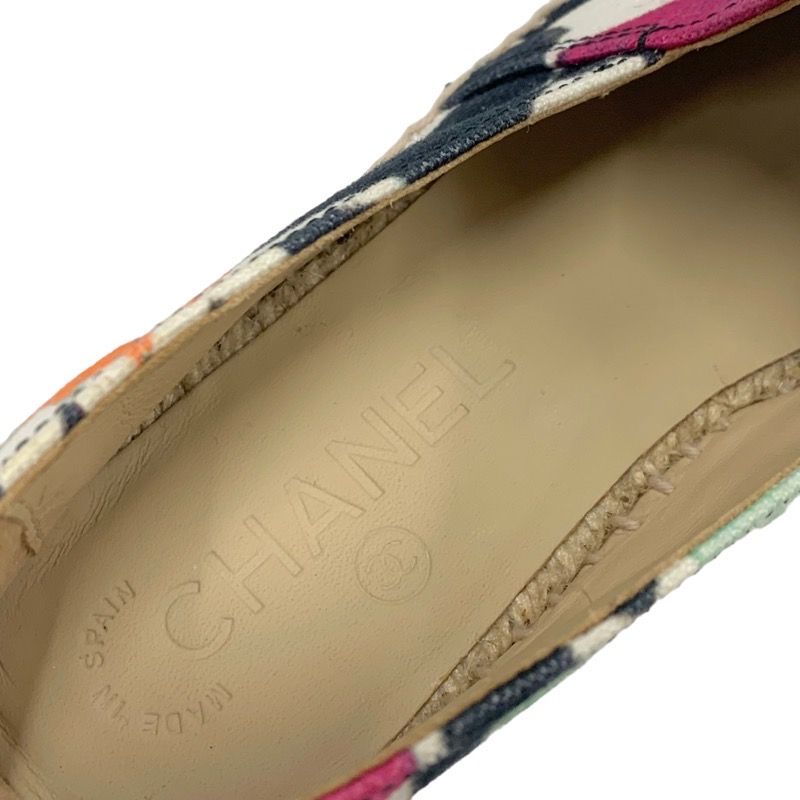 Chanel Flat Shoes Canvas Multicolor Here Mark Espadrilles