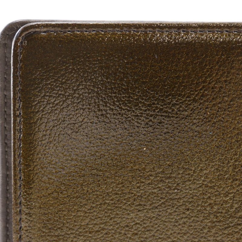 Chanel Coco Mark Enamel Bronze Women's Long Wallet