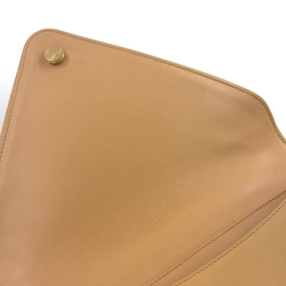 Bottega Veneta Mount Envelope 2WAY Chain Shoulder Leather Beige Handbag Gold