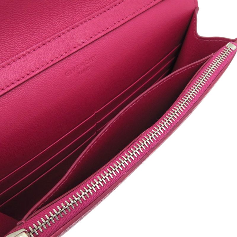 Balenciaga Pandora Chain Wallet Leather Magenta Long Wallet 1049 Balenciaga