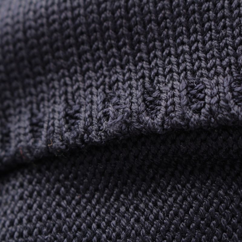 Prada 100% Silk Long Sleeve Cardigan Top Navy 44