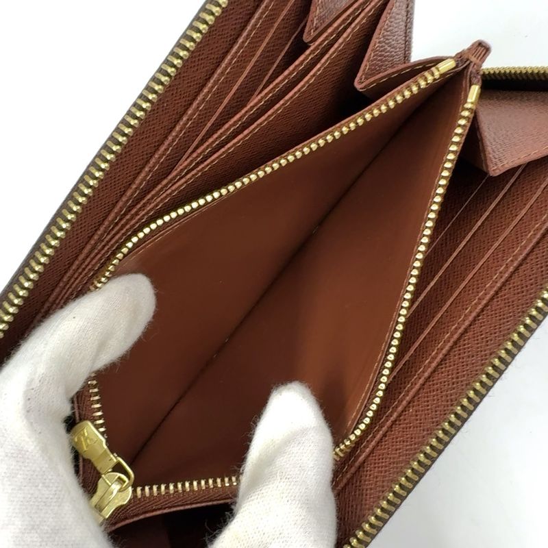 Louis Vuitton Zippy Wallet Monogram RFID Compatible PVC Brown Round Zipper Long
