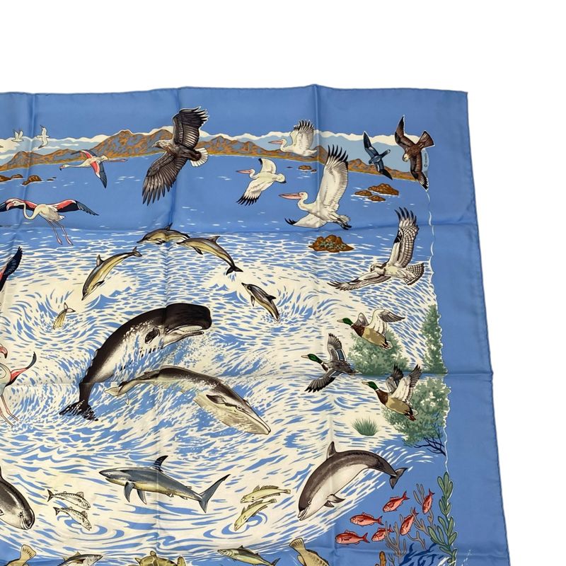 Hermes Scarf Silk Carre 90 La Vie Precieuse De La Mediterranee Precious Life Of