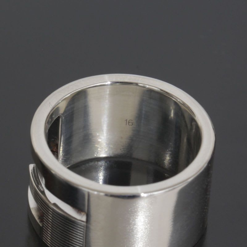 Gucci Wide Logo Ring No 14 Silver 925 E1183