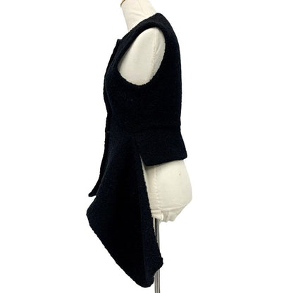 Louis Vuitton Outerwear Black Vest Gilet Wool Peplum 22 AW