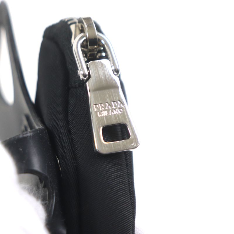 Prada 1zt054 Nylon Re-nylon Triangle Logo Neck Strap Phone Holder Cell Phone