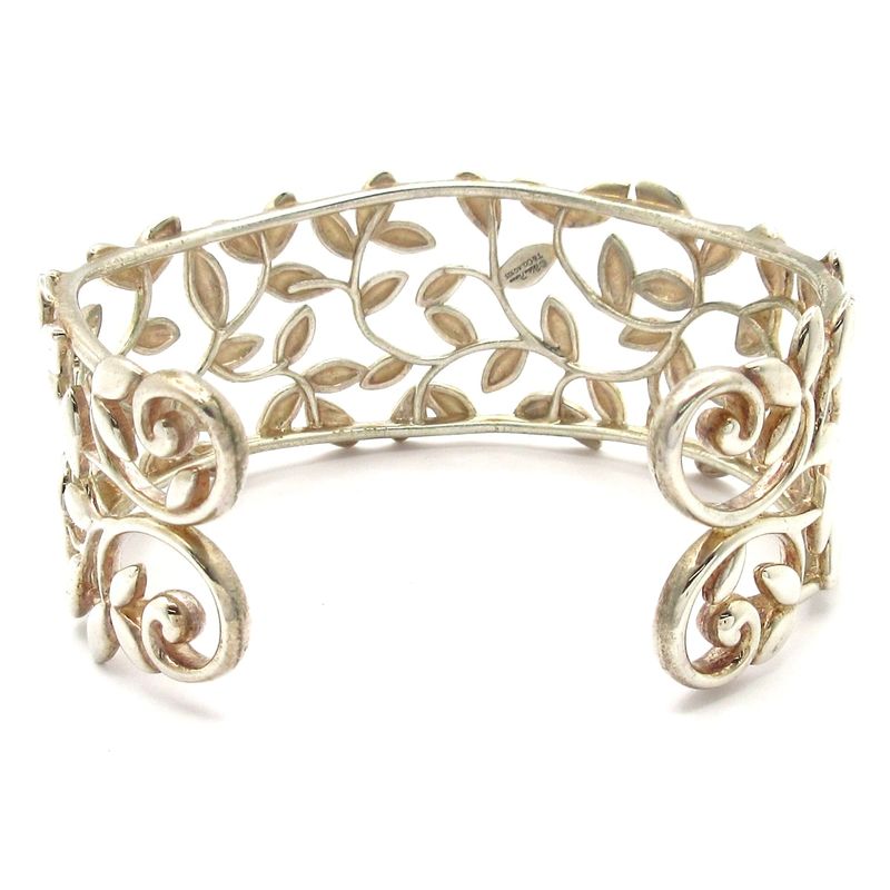 Tiffany & Co Bangle In Olive Leaf Silver By Paloma Picasso
