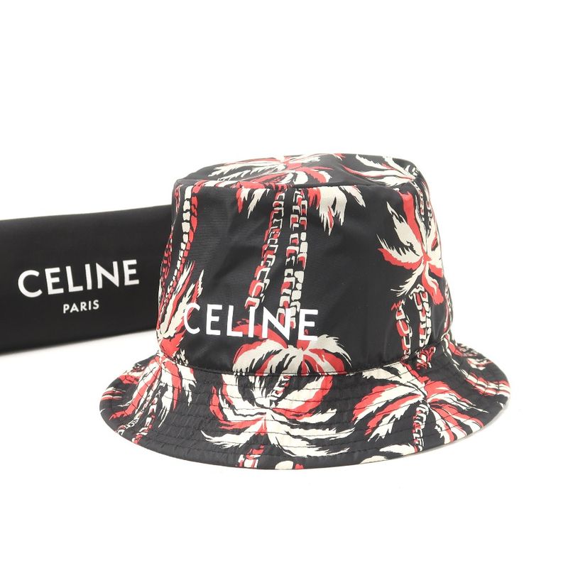 Celine Hat Size S Aloha Palm Tree Nylon Bucket Hat Made In France 20250611