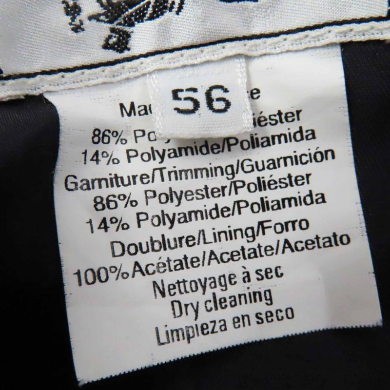 Hermes Silver Hardware Belted Hat/hat Navy Light Blue 56 Made In France Ladies