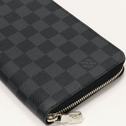 Louis Vuitton Round Zipper Long Wallet With Change Pocket Travel Case Damier