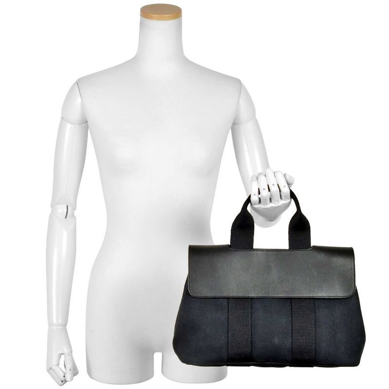 Hermes Valparaiso PM Handbag Twirl Chevron Black