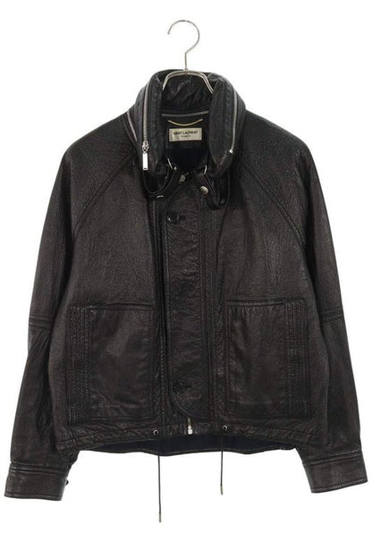 Saint Laurent Paris 458015 Y5qq2 Hooded Biker Leather Jacket Women's F38