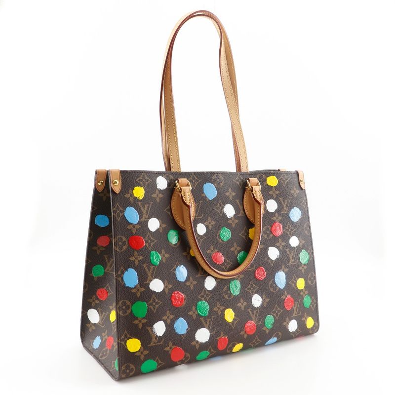 Louis Vuitton Lv×yk On The Go MM Yayoi Kusama Painted Dot M46379 Monogram