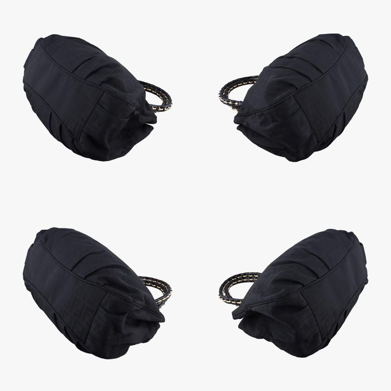 Fendi Mia Black PVC Coated Canvas 8br616 2415-8br616-dmp-109