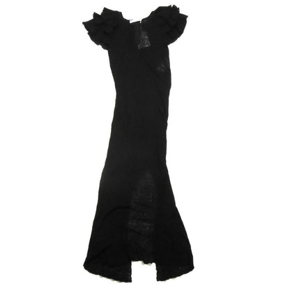 Unused 23ss Christian Dior Tiered Frill Linen Knit Dress Long Logo Embroidery