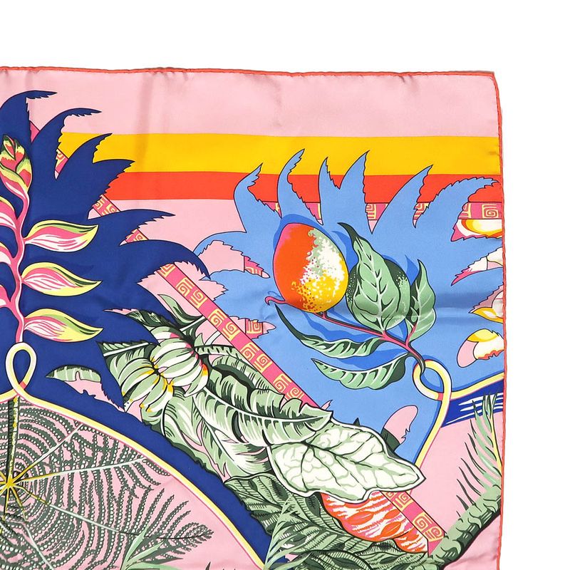 Hermes Rectangle Aloha Pink 100% Silk Scarf Large Accessory