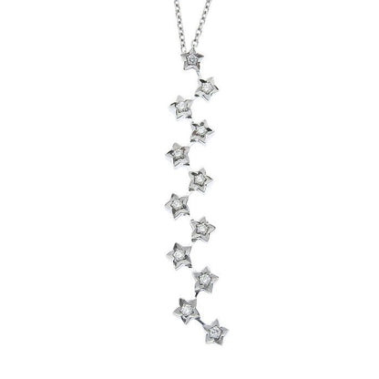Chanel Comet 12P Diamond Necklace 18K White Gold 750 White Gold With Diamond