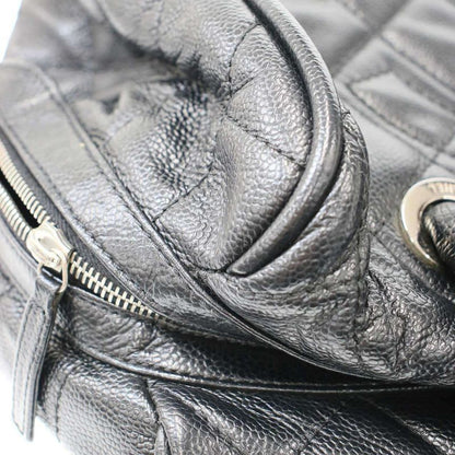 Chanel Matelasse Coco Mark Caviar Skin Mini Boston Bag Black