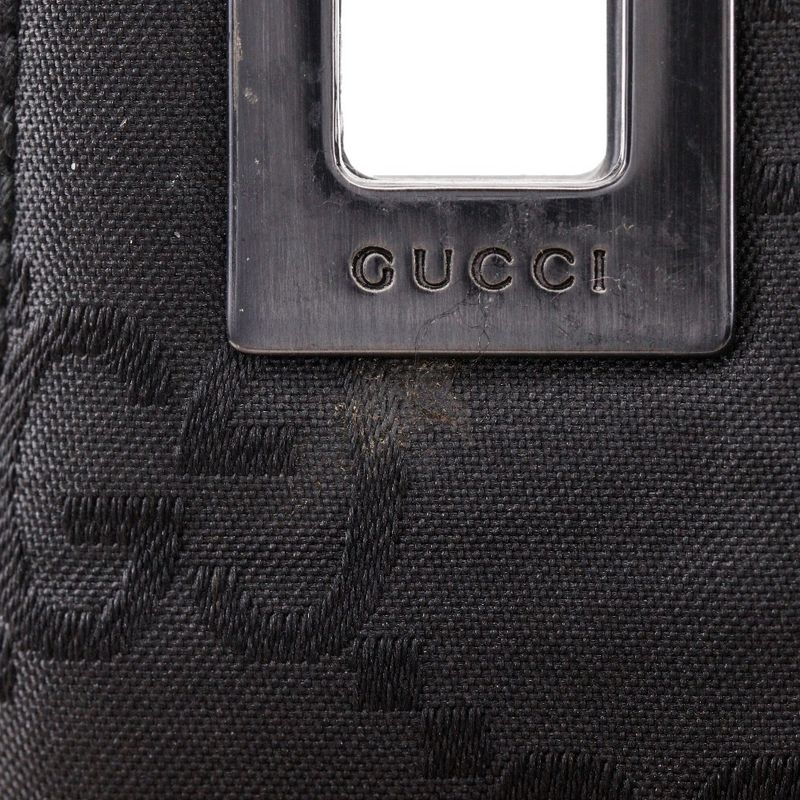 Gucci One Shoulder 001998 X GG Nylon Black Ladies Shoulder Bag