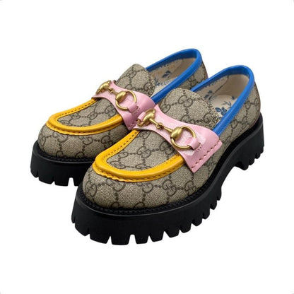 Gucci Loafer GG Supreme Bee Embroidery 727170 34 Size Flower Multicolor Beige