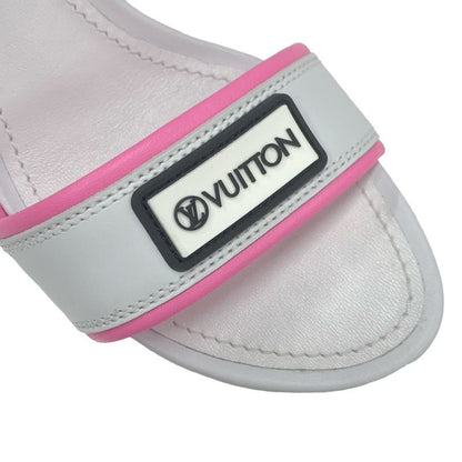 Louis Vuitton Silhouette Line Sandals Shoes Leather White Pink White Unused