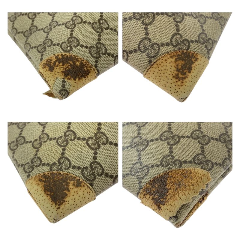 Gucci Vintage Old Gucci Sherry Line Beige GG Supreme Canvas 002 63 0048 Tote