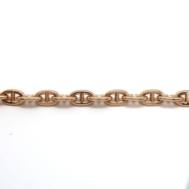 Unused Hermes Chaine D'ancre MM Bracelet 15 Frames 15 Links Au750 18K
