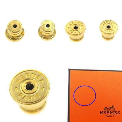Hermes Earrings Olympe Etoupe Gold Hardware Brown Pair Of Accessories -