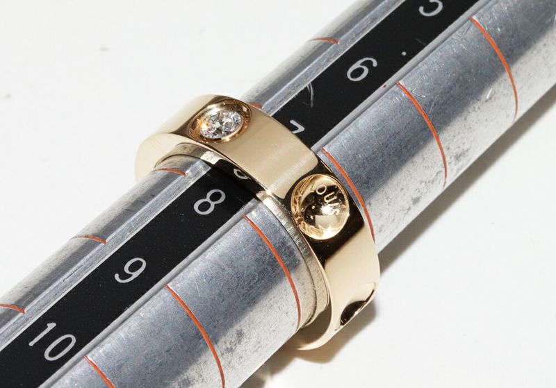 Louis Vuitton 18K Yellow Gold Diamond 1P (010ct) Petite Burg Empreinte Ring