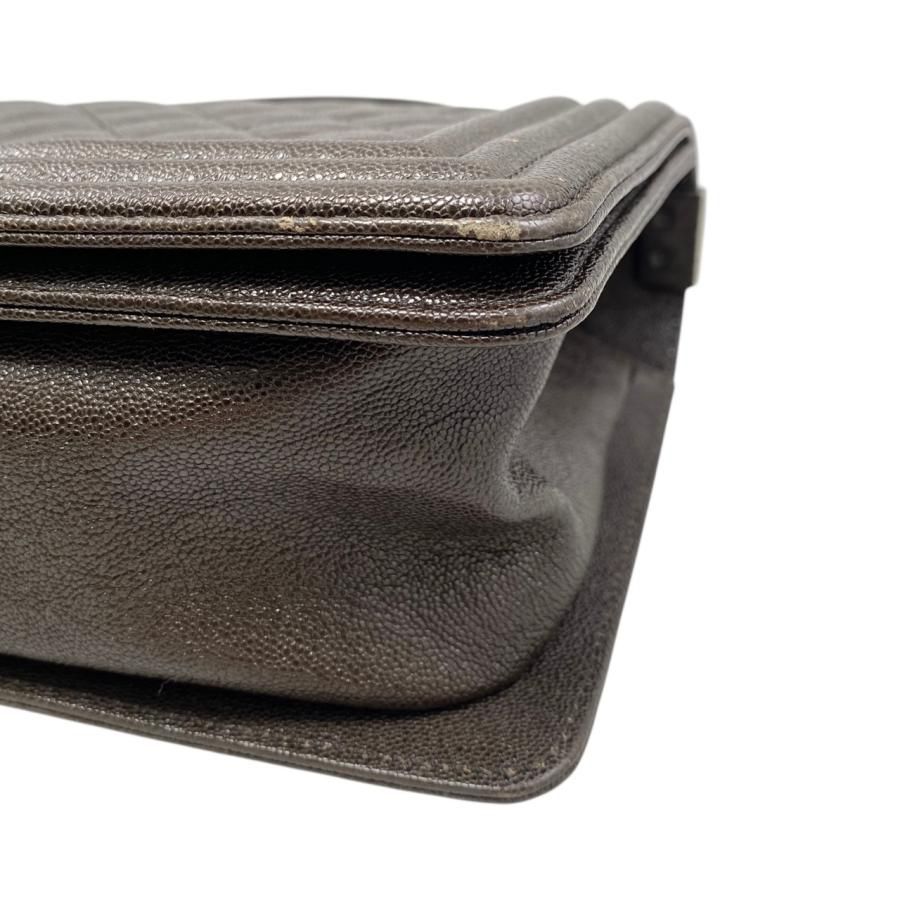 Chanel Boy Chanel Shoulder Bag Chain Bag A67086 Matelasse Caviar Skin Coco Dark