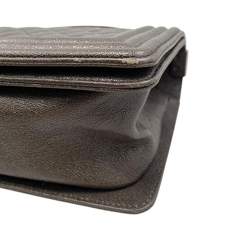 Chanel Boy Chanel Shoulder Bag Chain Bag A67086 Matelasse Caviar Skin Coco Dark