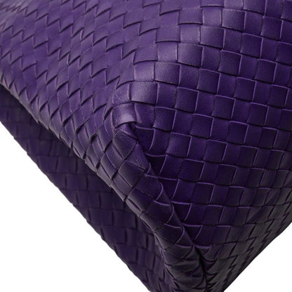 Bottega Veneta Intrecciato Handbag Tote Bag Purple Leather Women Bottega Veneta