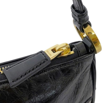 Prada Semi Shoulder Bag Black NERO Reedition2002