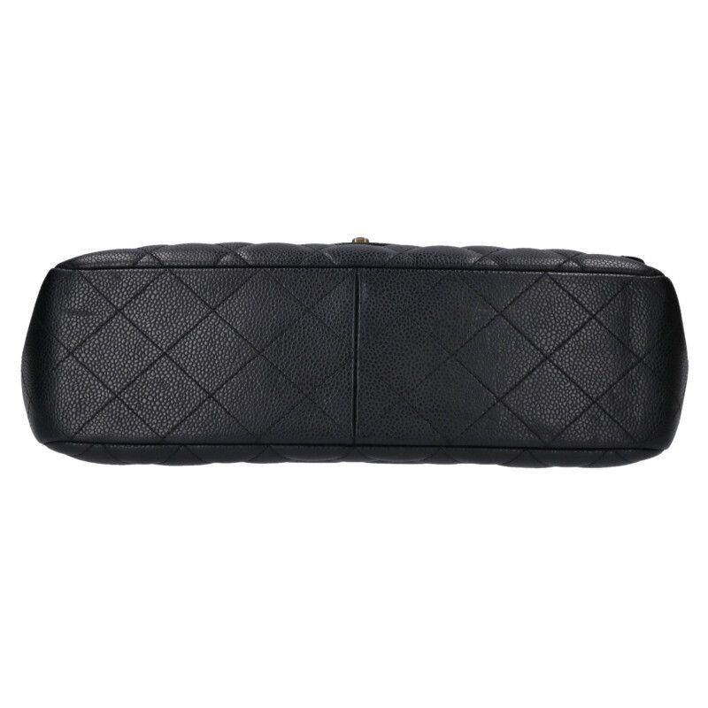 Chanel Deca Matelasse 30 Caviar Skin Single Flap Chain Shoulder Bag Women 30