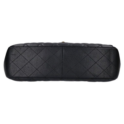 Chanel Deca Matelasse 30 Caviar Skin Single Flap Chain Shoulder Bag Women 30