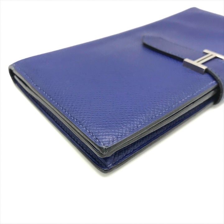 Hermes Epsom Bearn Souffle Blue Wallet Bifold