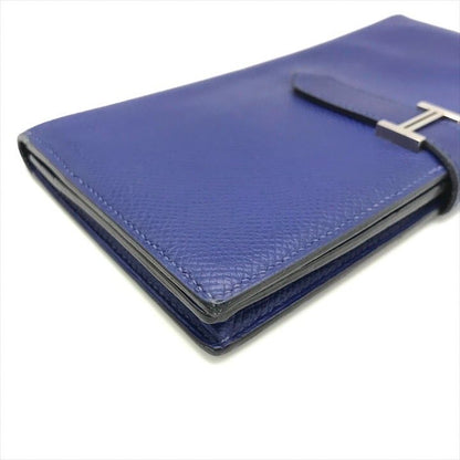 Hermes Epsom Bearn Souffle Blue Wallet Bifold