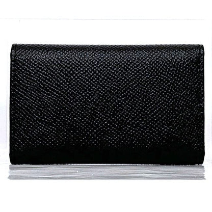 Bulgari 6ring Key Case Black Logomania Unused Excellent Condition Grained
