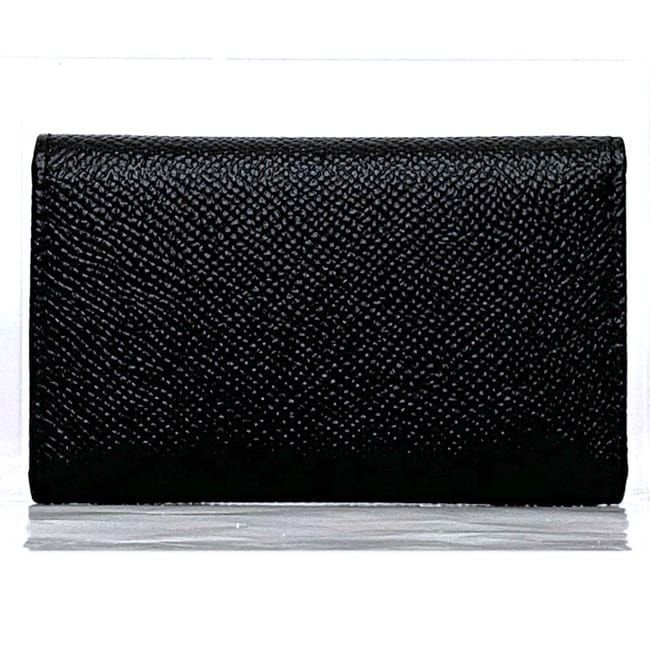 Bulgari 6ring Key Case Black Logomania Unused Excellent Condition Grained