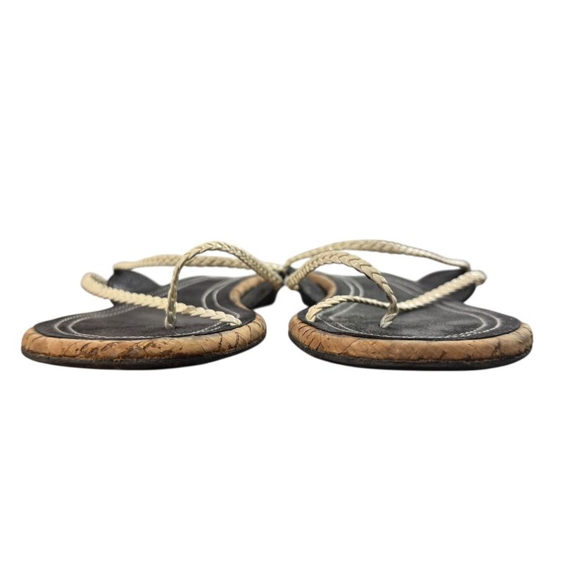 Good Chanel Coco Mark Strap Sandals Size 35 Approx 22cm (8.66in) Black Ladies