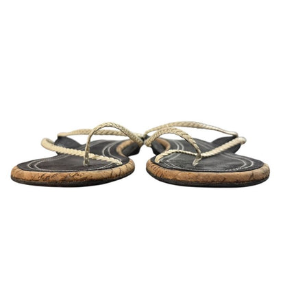 Good Chanel Coco Mark Strap Sandals Size 35 Approx 22cm (8.66in) Black Ladies