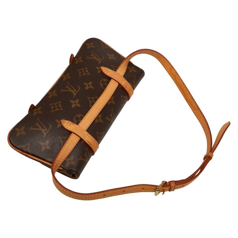 Louis Vuitton Monogram Pochette Marelle M51159 Brown PVC Leather Women Louis