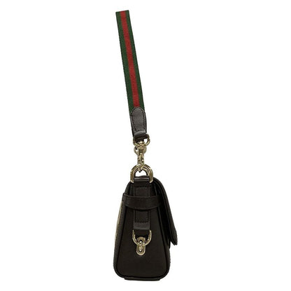 Gucci Shoulder Bag GG Pattern Sherry (web) 786027 Dark Brown Beige And Multi