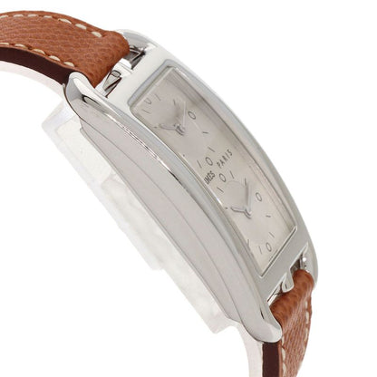 Hermes Cc3510 Cape Cod Douzone Watch SS Leather Ladies