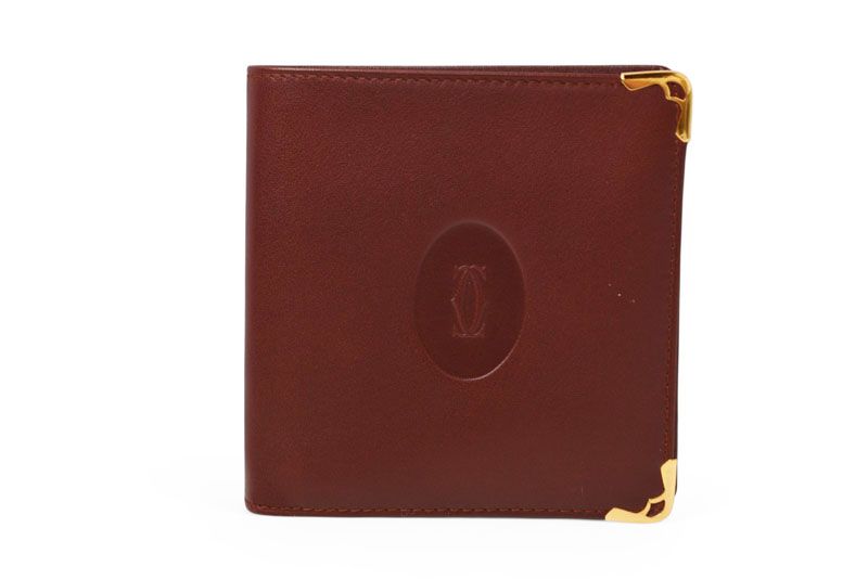 Cartier Fold Wallet Vintage Cartier Men's Wallet Must De Cartier Bordeaux