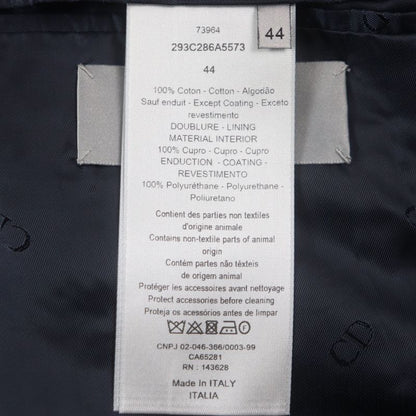  DIOR Homme 293c286a5573 Logo Part Zip Up Tailored Jacket Navy 44 Made In