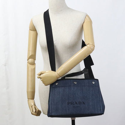 Prada 2WAY 1bg311 2BBV Fokf5 Tote Bag Denim Women's