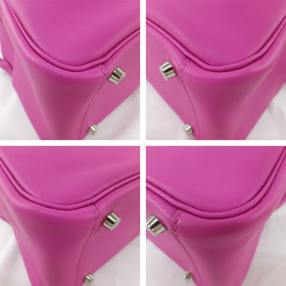 Hermes Lindy 26 Swift Tresage Magnolia Silver Hardware Shoulder Bag C